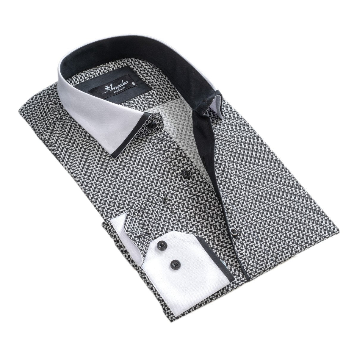 Cotton Casual Wear Mens Black And White Shirts