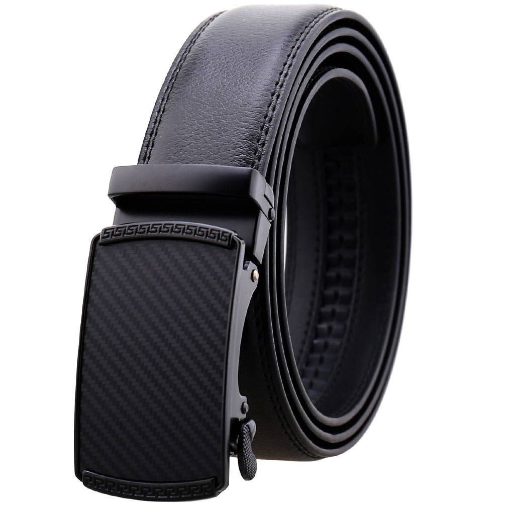 Mens Adjustable Ratchet Slide Buckle Belt - Genuine Leather Automatic –  Amedeo Exclusive