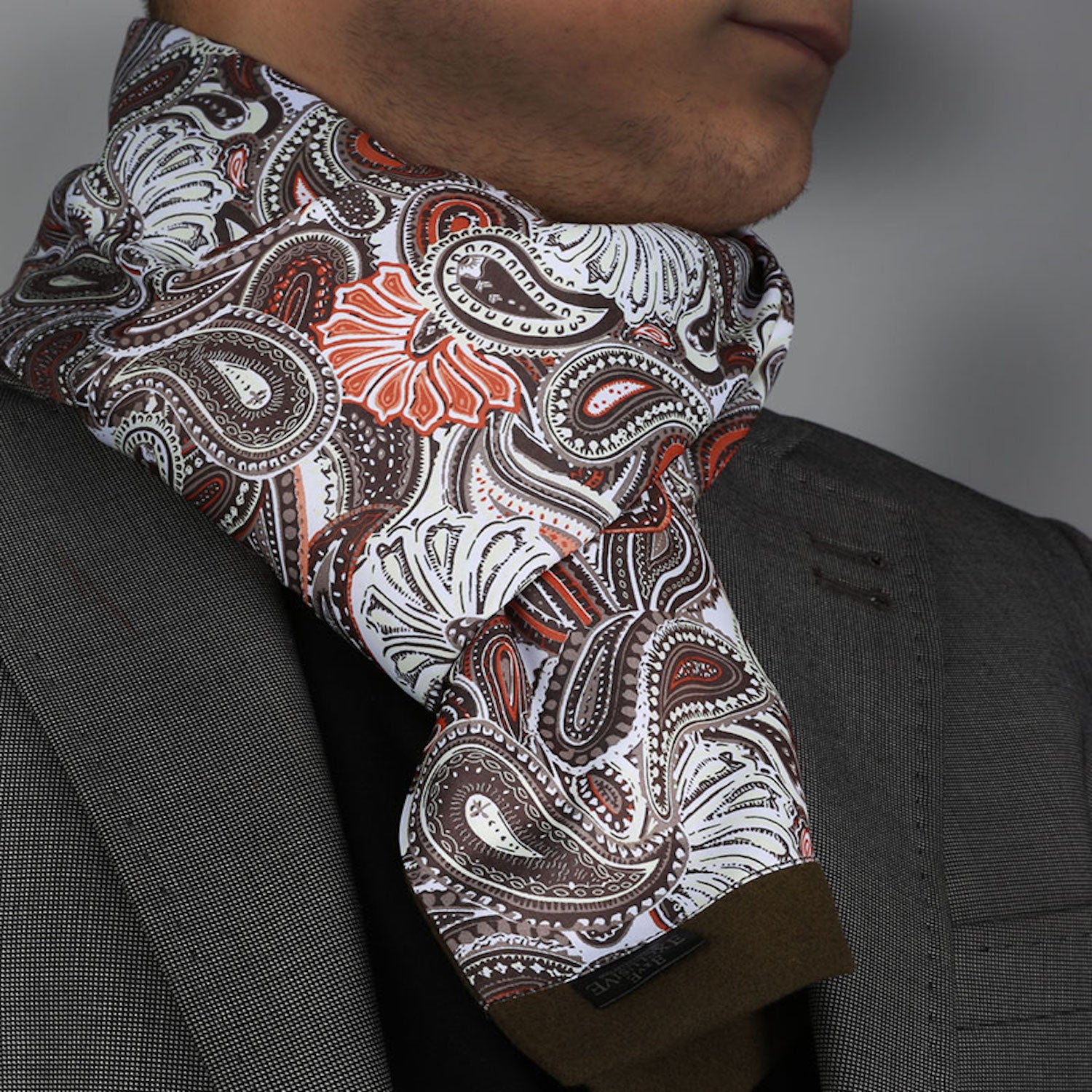 White Multi Color Floral Mens Silk Scarf - Designer neck scarf for – Amedeo  Exclusive