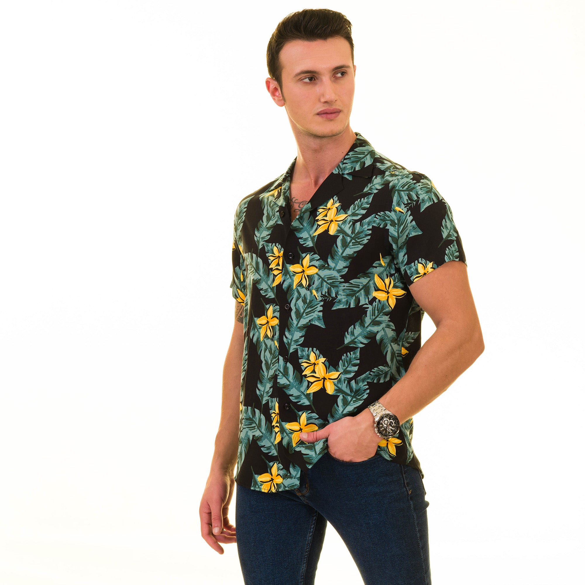 2023 Summer Animal Crane Men Hawaiian Shirt 3d Plant Shirt For Men Flower  Print Plus Size Hawaiian Shirts Beach Flower Shirt 5xl
