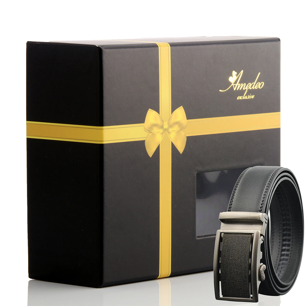 Men's Smart Ratchet No Holes Automatic Buckle Belt - Amedeo Exclusive