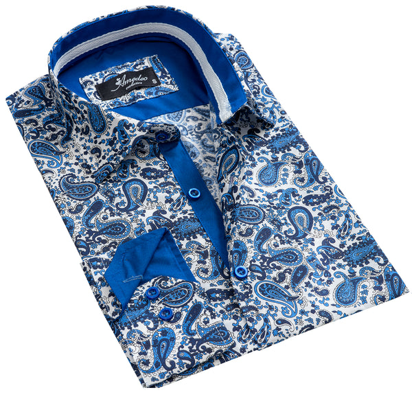 White paisley best sale dress shirt