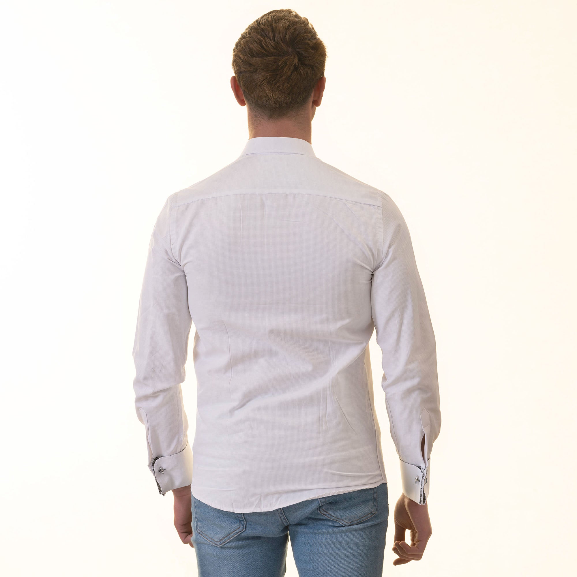 Long Sleeved Fitted Shirt - Luxury White