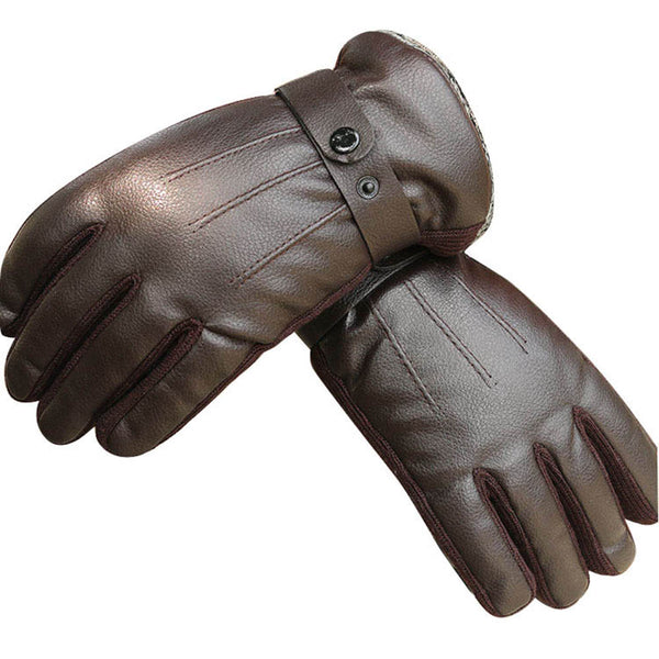 Full Finger Brown Mens Winters – Black Leather Amedeo Gloves for -Touchscreen Exclusive