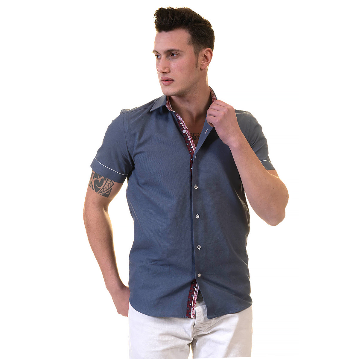 Shop Stylish Dark Blue Men's Shirts | Exclusive Collection