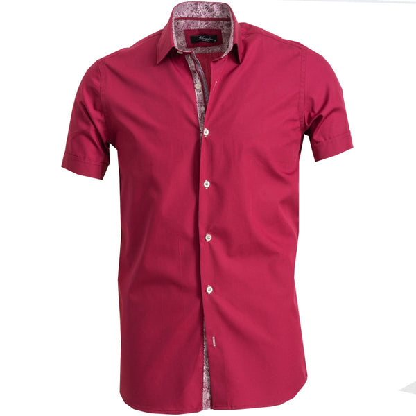 Maroon button 2024 up shirt mens