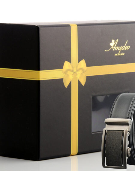 Men's Smart Ratchet No Holes Automatic Buckle Belt - Amedeo Exclusive