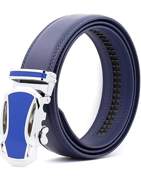 Amedeo Exclusive Men's Blue Belt Blue Buckle Genuine Leather - Amedeo Exclusive