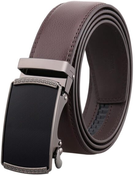 Amedeo Exclusive Men's Brown Belt Brown Buckle Leather - Amedeo Exclusive