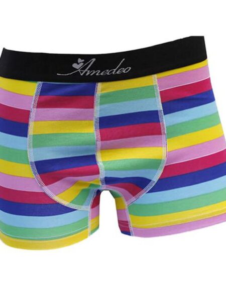 Men's Multi-Colored Cotton Boxer Briefs Underwear - Amedeo Exclusive
