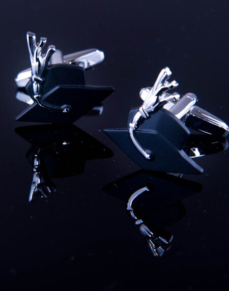 Men's Stainless Steel Graduation Cufflinks with Box - Amedeo Exclusive