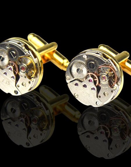 Men's Stainless Steel Functioning Movement Cufflinks with Box - Amedeo Exclusive