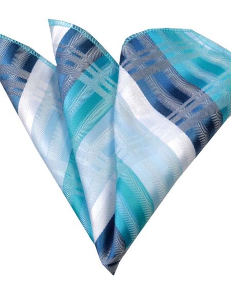 blue and white pocket square | hite and blue pocket square