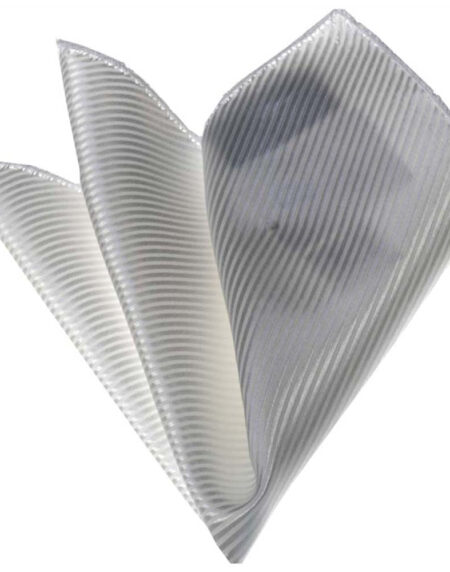 Men's White Pocket Square Hanky Handkerchief - Amedeo Exclusive