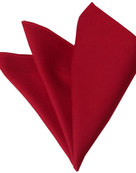 Men's Red Pocket Square Hanky Handkerchief - Amedeo Exclusive