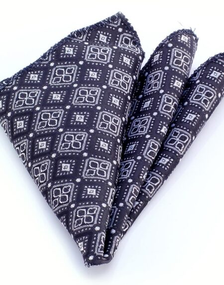 Men's Blue White & Red Plaid Pocket Square Hanky Handkerchief - Amedeo Exclusive