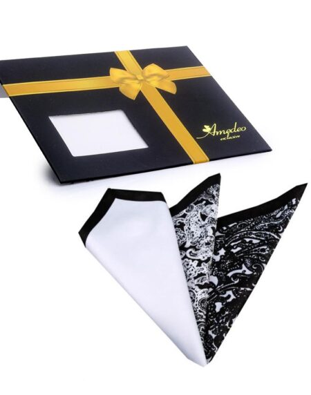 Men's 3 Different Folds Pocket Square Hanky Handkerchief - Amedeo Exclusive