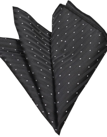 Men's Black Lines Pocket Square Hanky Handkerchief - Amedeo Exclusive
