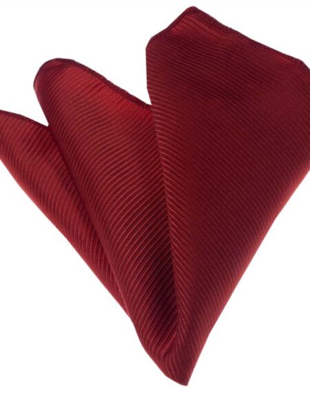 Men's Red Pocket Square Hanky Handkerchief - Amedeo Exclusive