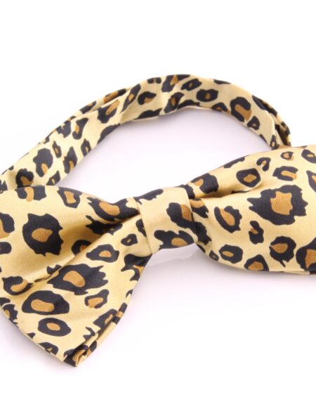 Men's Cheetah Silk Pre-Tied Bow Tie - Amedeo Exclusive