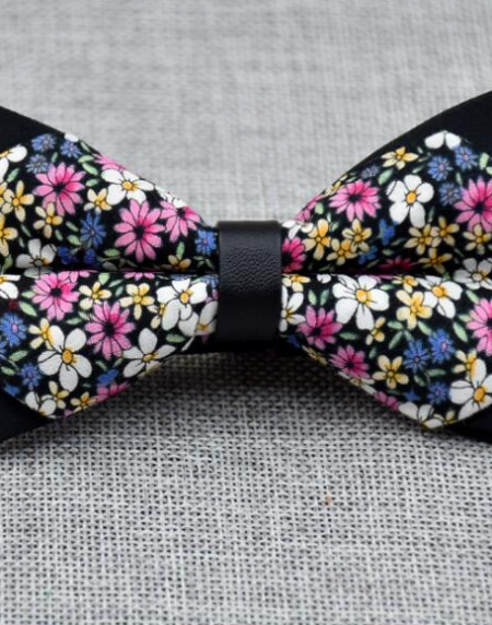 Men's Colorful Floral 100% Cotton Pre Tied Bow Tie - Amedeo Exclusive
