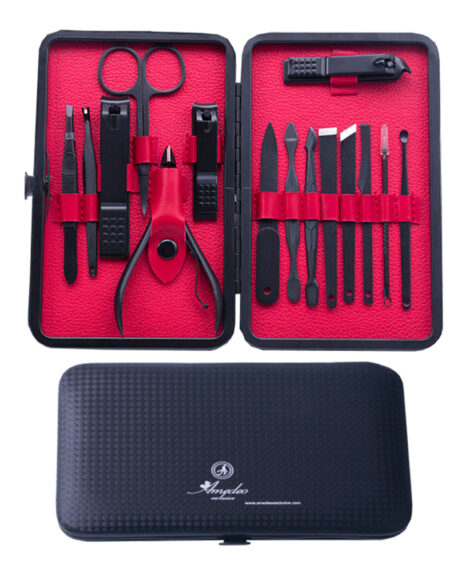 Unisex 15 Piece Stainless Steel Manicure & pedicure sets - Amedeo Exclusive