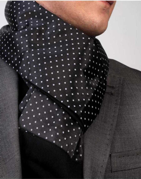 Unisex Black White Soft Fashion Dress Long Scarves - Amedeo Exclusive