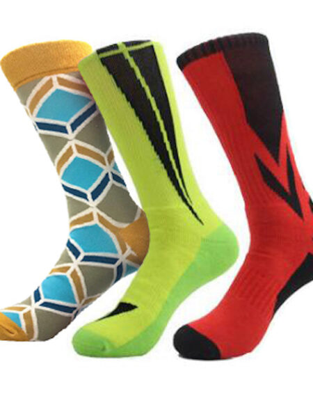 Men's New 3pk Assorted Bundle Elastic Soft Colorful Socks - Amedeo Exclusive