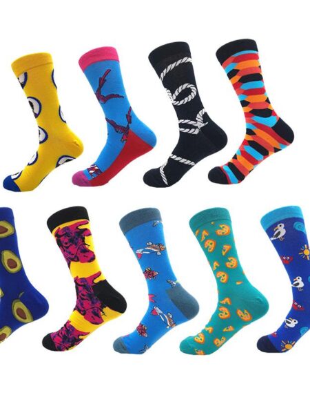 Men's printed pics 9pk Assorted Bundle Colorful Socks - Amedeo Exclusive