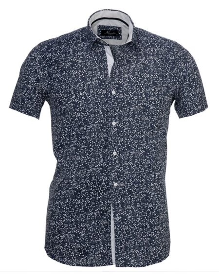 Men's Button Down Short Sleeve Shirt | Men's Tailor Fit Cotton Dress Shirts - Amedeo Exclusive