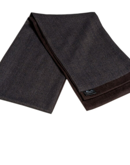 Men Microfiber Soft Comfortable Brown Wool Scarf - Amedeo Exclusive