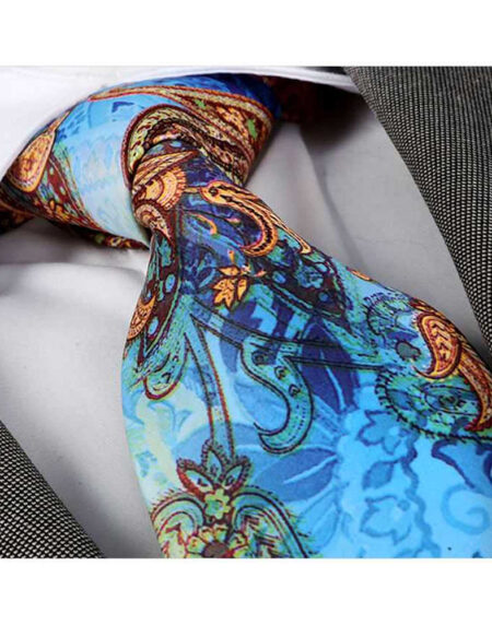 Men's Fashion Parrot Paisley Neck Tie Gift Box - Amedeo Exclusive