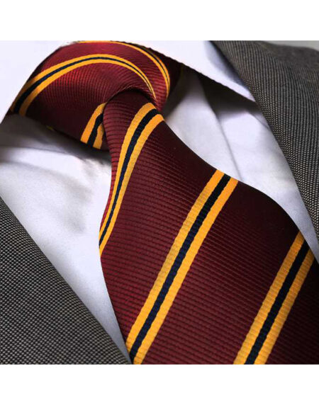 Men's Fashion Rose Yellow Black Floral Neck Tie Gift Box - Amedeo Exclusive