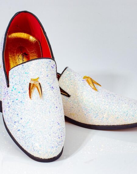 green emerald velvet dress Giovanni Tone Men's Wingtip Leather Oxford Dress Shoe – White White main image 0