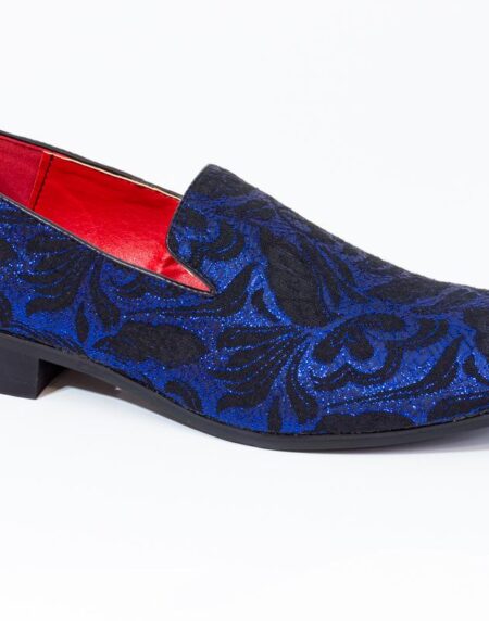 Premium Black And Blue Loafers for men designer slip on casual / dress shoes – Luxury Leather - Amedeo Exclusive