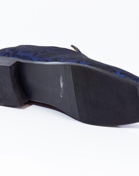 blue and black dress shoes Rafael in Navy / Black Men's Lux Suede & Italian Patent Leather Oxford by DapperFam Navy / Black / 16.5 / EE