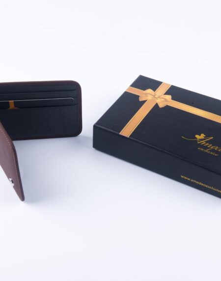 Leather Wallets Brown2 -AMLW-0004 - Amedeo Exclusive