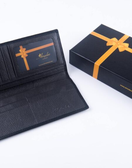 Leather Wallets Black3 -AMLW-0005 - Amedeo Exclusive