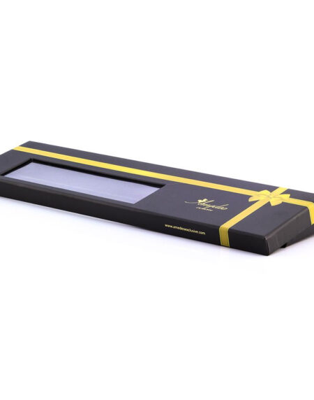 Men's jacquard Blue & Black Premium Neck Tie With Gift Box - Amedeo Exclusive